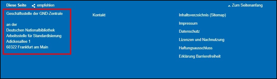 Screenshot von gnd.network - Adresse der Gemeinsamen Normdatei (GND) im Footer Screenshot von gnd.network - Adresse der Gemeinsamen Normdatei (GND) im Footer