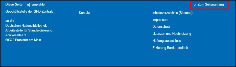 Screenshot von gnd.network - Navigationspunkt "Zum Seitenanfang" Screenshot von gnd.network - Navigationspunkt "Zum Seitenanfang"