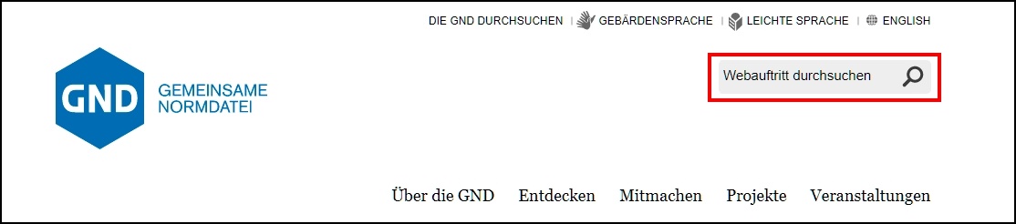 Screenshot von gnd.network - Webauftritt durchsuchen Screenshot von gnd.network - Webauftritt durchsuchen